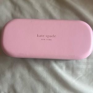 Kate Spade Designer Sunglasses Hardshell case color Pink/Green Inc. dust cloth